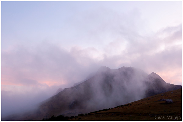 Nieblas al atardecer