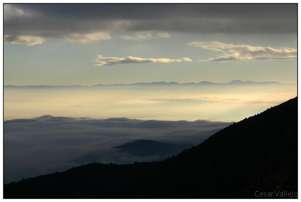 Mar de nubes sobre la estepa